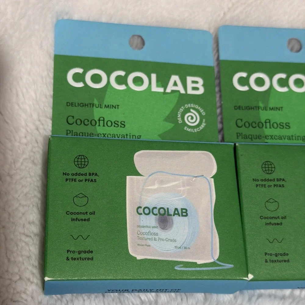 (LOT OF 2) Cocolab Coco Floss Delightful Mint 33yd